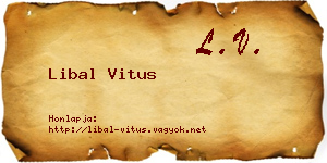 Libal Vitus névjegykártya